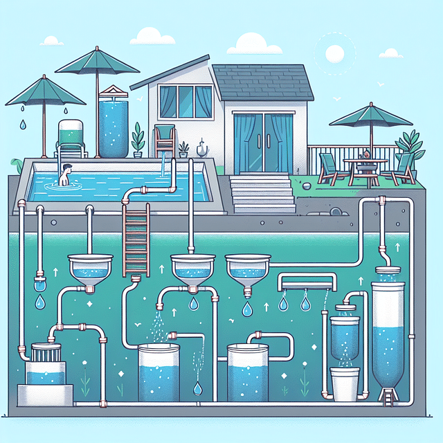 rainwater harvesting system for pool maintenance