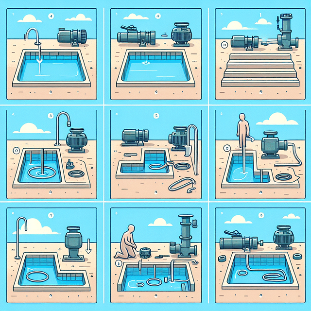 level ground near pool for pump installation
