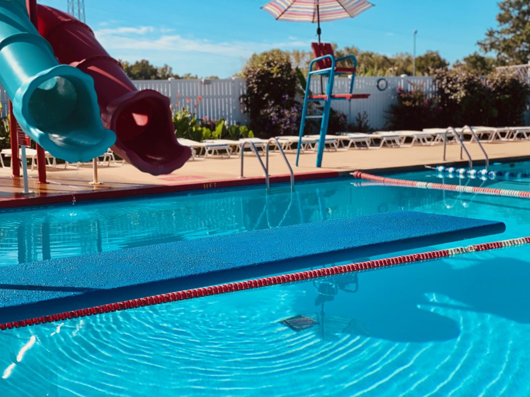 inground pool diving board slide