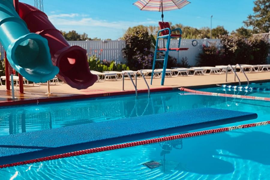 inground pool diving board slide