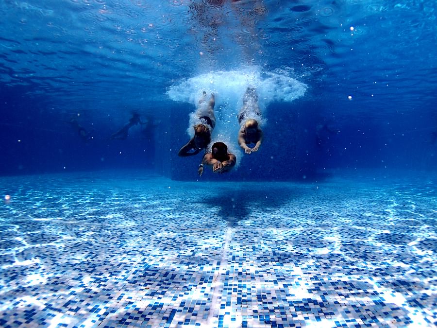 A clean, well-maintained pool