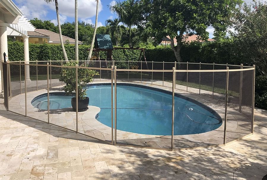 Measuring pool area for fence installation