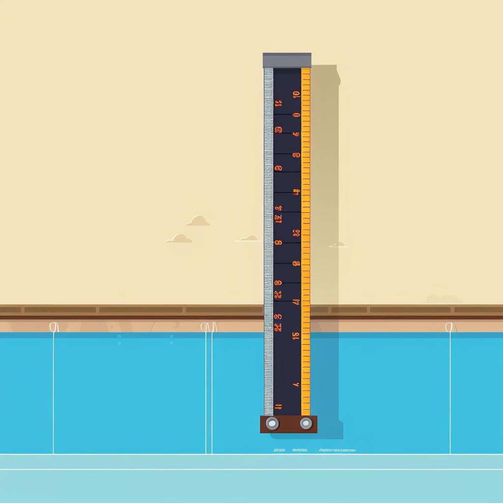 A tape measure being used to measure the gap between the vertical parts of a pool fence.