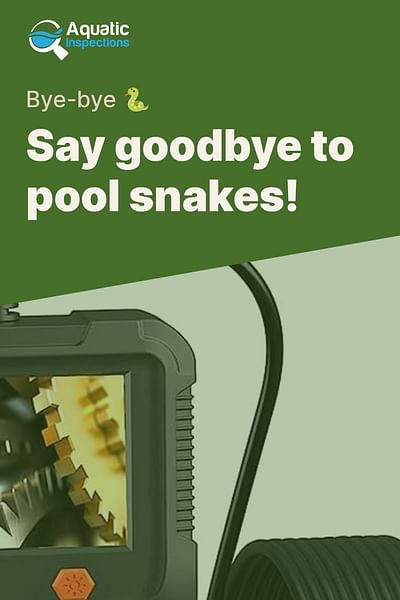 Say goodbye to pool snakes! - Bye-bye 🐍