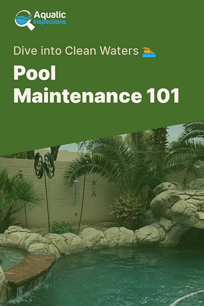 Pool Maintenance 101 - Dive into Clean Waters 🏊